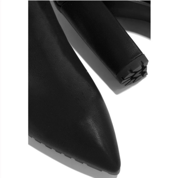 Black Faux Leather Ankle Bootie - Picture 3 of 5